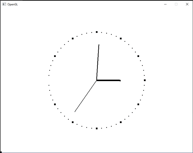 Clock in OpenGL